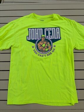 WWE John Cena Neon Green Graphic Tee